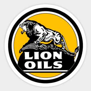 Lion Oils vintage sign reproduction Sticker